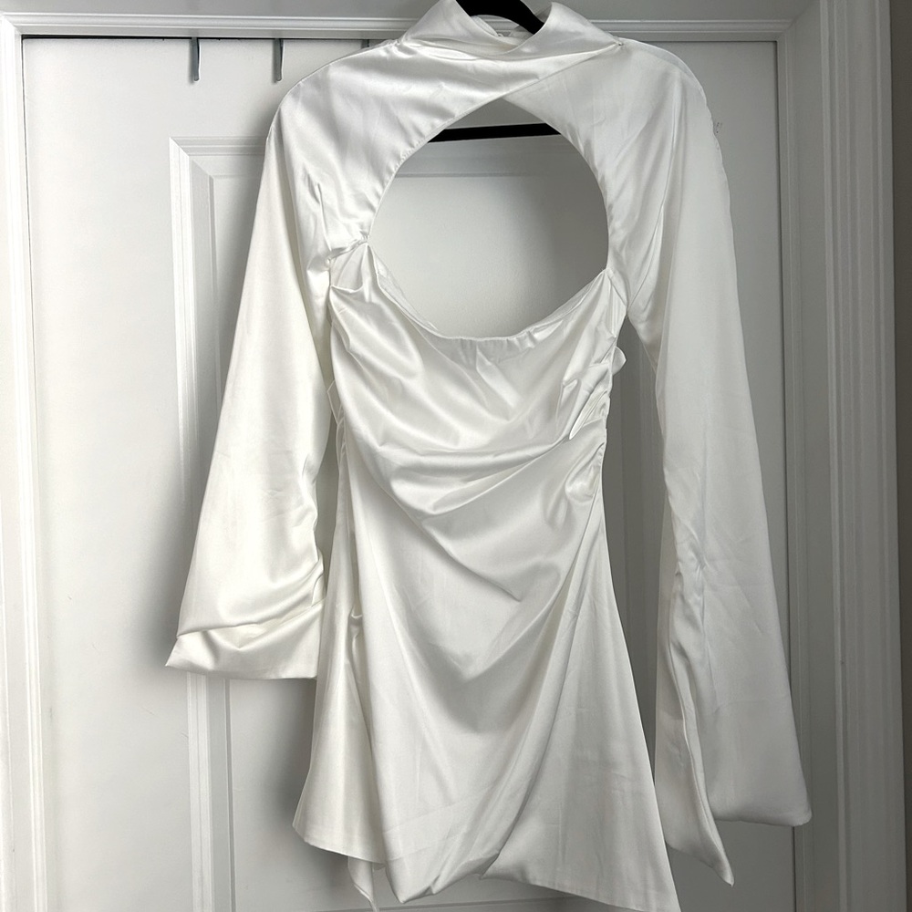 White Asymmetrical Dress